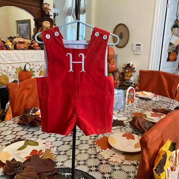 NWT Remember Nguyen Infant Boys Jon Jon size 3 months Monogrammed H - Picture 10 of 16